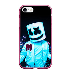 Чехол iPhone 7/8 матовый MARSHMELLO, цвет: 3D-малиновый