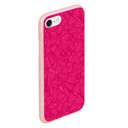 Чехол iPhone 7/8 матовый Абстракция и фигуры, цвет: 3D-светло-розовый — фото 2