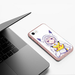 Чехол iPhone 7/8 матовый My Pika, цвет: 3D-светло-розовый — фото 2