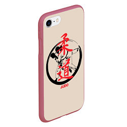 Чехол iPhone 7/8 матовый Judo, цвет: 3D-малиновый — фото 2