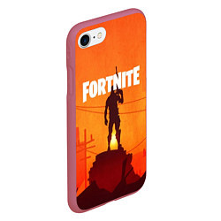 Чехол iPhone 7/8 матовый Fortnite, цвет: 3D-малиновый — фото 2