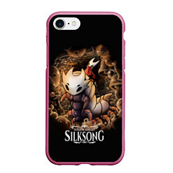 Чехол iPhone 7/8 матовый Hollow Knight: Silksong, цвет: 3D-малиновый