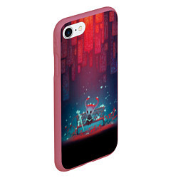Чехол iPhone 7/8 матовый Hollow knight, цвет: 3D-малиновый — фото 2
