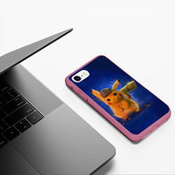 Чехол iPhone 7/8 матовый Pika Pika, цвет: 3D-малиновый — фото 2