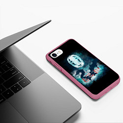 Чехол iPhone 7/8 матовый Бог быстрой янтарной реки, цвет: 3D-малиновый — фото 2