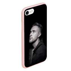 Чехол iPhone 7/8 матовый Егор Крид: Цвет настроения чёрный, цвет: 3D-светло-розовый — фото 2