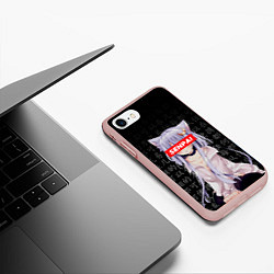 Чехол iPhone 7/8 матовый SENPAI ANIME, цвет: 3D-светло-розовый — фото 2
