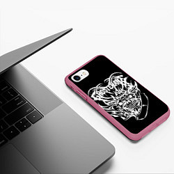 Чехол iPhone 7/8 матовый Ghostemane, цвет: 3D-малиновый — фото 2