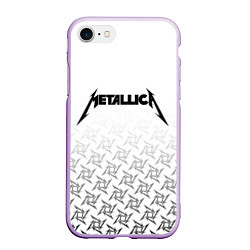 Чехол iPhone 7/8 матовый METALLICA, цвет: 3D-сиреневый