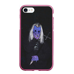 Чехол iPhone 7/8 матовый Ghostemane, цвет: 3D-малиновый