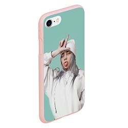 Чехол iPhone 7/8 матовый BILLIE EILISH, цвет: 3D-светло-розовый — фото 2