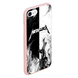 Чехол iPhone 7/8 матовый METALLICA, цвет: 3D-светло-розовый — фото 2