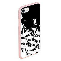 Чехол iPhone 7/8 матовый L flying birds, цвет: 3D-светло-розовый — фото 2