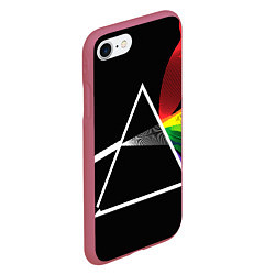 Чехол iPhone 7/8 матовый PINK FLOYD, цвет: 3D-малиновый — фото 2