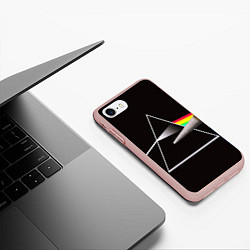 Чехол iPhone 7/8 матовый PINK FLOYD, цвет: 3D-светло-розовый — фото 2