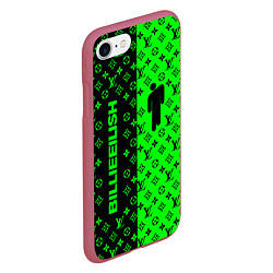 Чехол iPhone 7/8 матовый BILLIE EILISH x LV Green, цвет: 3D-малиновый — фото 2
