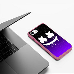 Чехол iPhone 7/8 матовый MARSHMELLO, цвет: 3D-малиновый — фото 2