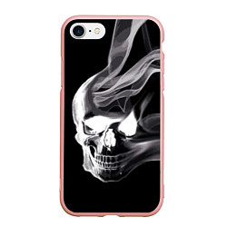 Чехол iPhone 7/8 матовый Wind - smoky skull, цвет: 3D-светло-розовый