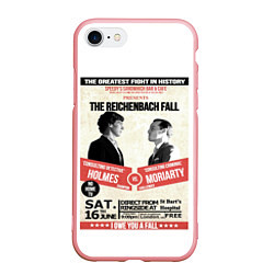 Чехол iPhone 7/8 матовый The reichenbach fall, цвет: 3D-баблгам