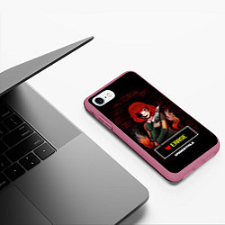 Чехол iPhone 7/8 матовый UNDERTALE, цвет: 3D-малиновый — фото 2