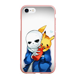 Чехол iPhone 7/8 матовый UNDERTALE, цвет: 3D-светло-розовый