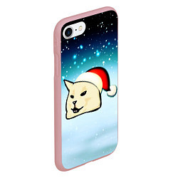 Чехол iPhone 7/8 матовый Woman yelling at cat, цвет: 3D-баблгам — фото 2