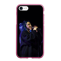 Чехол iPhone 7/8 матовый BILLIE EILISH, цвет: 3D-малиновый