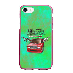 Чехол iPhone 7/8 матовый Mafia, цвет: 3D-малиновый