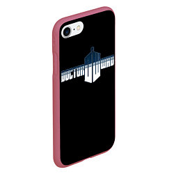 Чехол iPhone 7/8 матовый Doctor Who, цвет: 3D-малиновый — фото 2