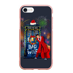 Чехол iPhone 7/8 матовый Doctor Who, цвет: 3D-светло-розовый