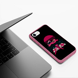Чехол iPhone 7/8 матовый Akirа, цвет: 3D-малиновый — фото 2