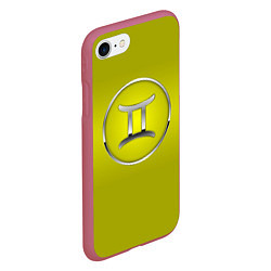 Чехол iPhone 7/8 матовый Gemini Близнецы, цвет: 3D-малиновый — фото 2
