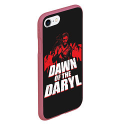 Чехол iPhone 7/8 матовый Dawn of the Daryl, цвет: 3D-малиновый — фото 2