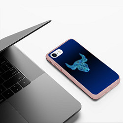 Чехол iPhone 7/8 матовый Знаки Зодиака Телец, цвет: 3D-светло-розовый — фото 2