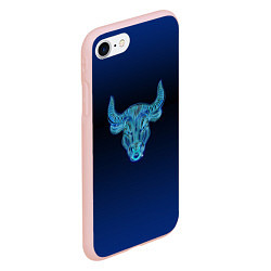 Чехол iPhone 7/8 матовый Знаки Зодиака Телец, цвет: 3D-светло-розовый — фото 2