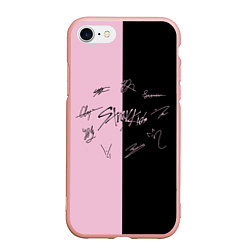 Чехол iPhone 7/8 матовый STRAY KIDS, цвет: 3D-светло-розовый