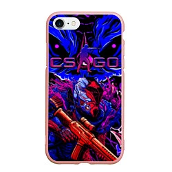 Чехол iPhone 7/8 матовый CS GO hyper beast IMBAskin, цвет: 3D-светло-розовый