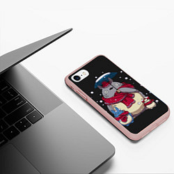 Чехол iPhone 7/8 матовый My Neighbor Totoro, цвет: 3D-светло-розовый — фото 2