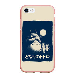 Чехол iPhone 7/8 матовый My Neighbor Totoro, цвет: 3D-светло-розовый