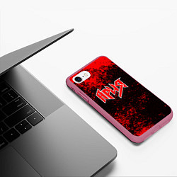 Чехол iPhone 7/8 матовый АРИЯ, цвет: 3D-малиновый — фото 2