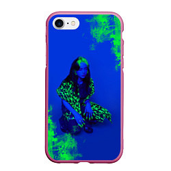 Чехол iPhone 7/8 матовый Billie Eilish, цвет: 3D-малиновый