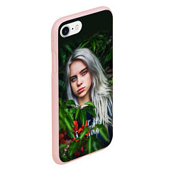 Чехол iPhone 7/8 матовый BILLIE EILISH, цвет: 3D-светло-розовый — фото 2