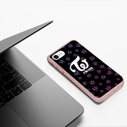 Чехол iPhone 7/8 матовый Twice, цвет: 3D-светло-розовый — фото 2