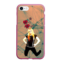 Чехол iPhone 7/8 матовый Avril Lavigne, цвет: 3D-малиновый