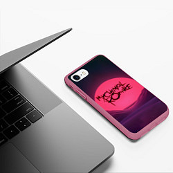 Чехол iPhone 7/8 матовый MCR Logo, цвет: 3D-малиновый — фото 2