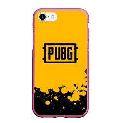 Чехол iPhone 7/8 матовый PUBG, цвет: 3D-малиновый