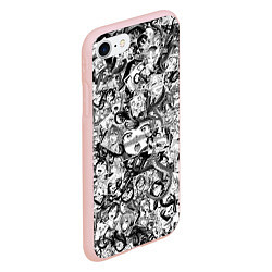 Чехол iPhone 7/8 матовый Ахегао с щупальцами, цвет: 3D-светло-розовый — фото 2