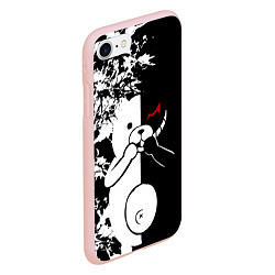 Чехол iPhone 7/8 матовый Monokuma, цвет: 3D-светло-розовый — фото 2