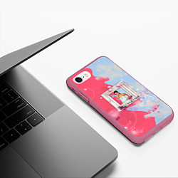Чехол iPhone 7/8 матовый ARIANA GRANDE, цвет: 3D-малиновый — фото 2