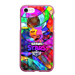 Чехол iPhone 7/8 матовый BRAWL STARS СЭНДИ, цвет: 3D-малиновый